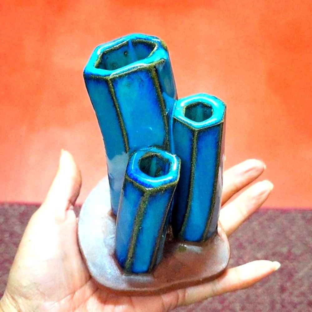 Three section vase